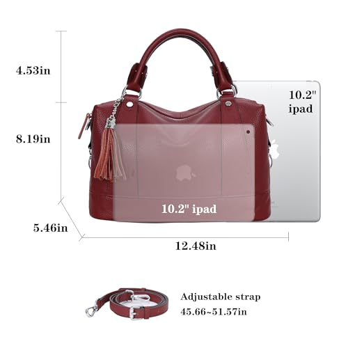 HESHE Women's Genuine Leather Crossbody Handbag F1819