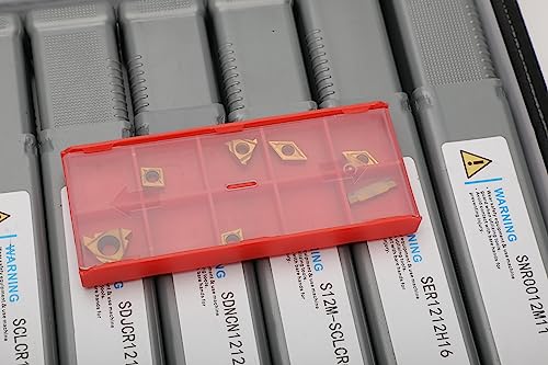 Indexable Lathe Turning Tool 21Pcs Kit 3/8'' 10mm Shank with Carbide Inserts Z5376