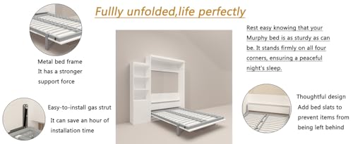 Ball & Cast Queen Murphy Bed Wall Chest with USB and Storage X29201