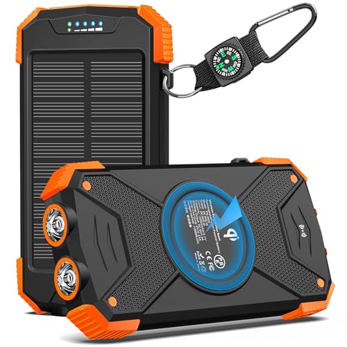 BLAVOR Solar Charger Power Bank 10,000mAh, Wireless, 20W USB-C S38060
