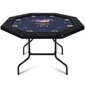 Foldable 50" Octagon Poker Table with Cup Holders L79369