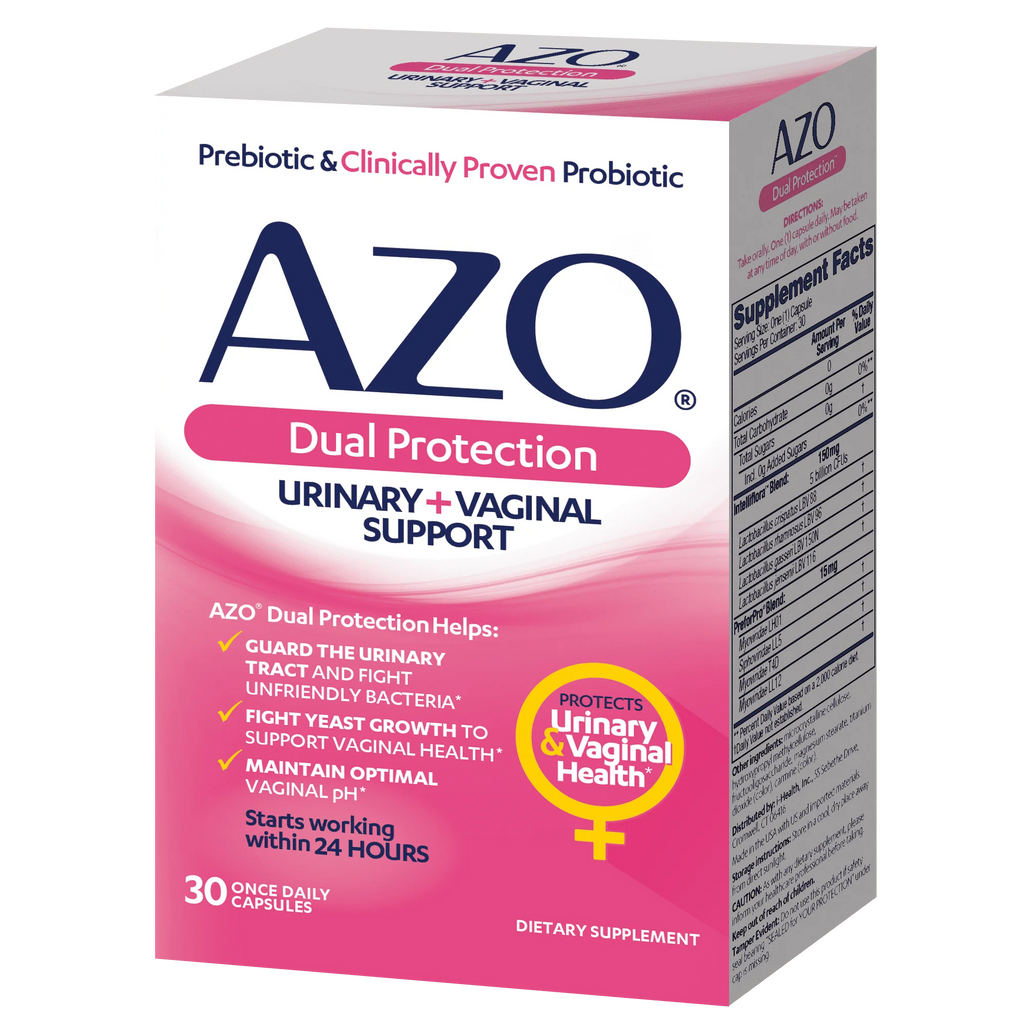AZO Dual Protection™ Urinary + Vaginal Support Women's Prebiotic Probiotic, 30 count G7786