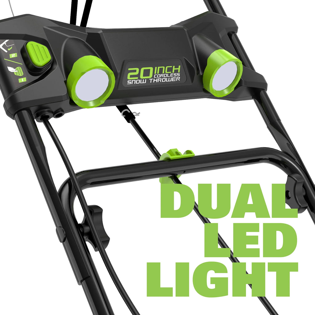 Greenworks 40V 20-inch Cordless Brushless Snow Blower with 4.0 Ah Battery and Charger W743347