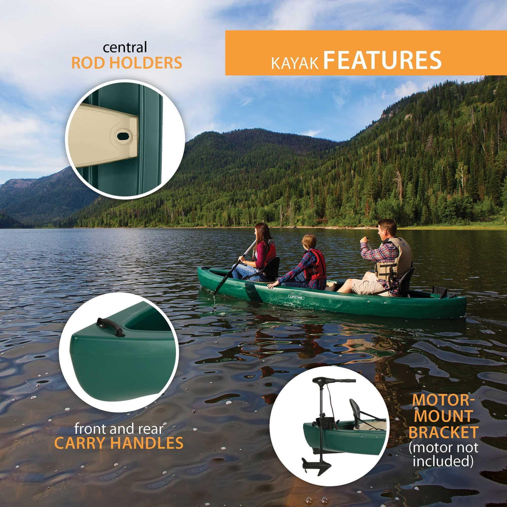 Lifetime Wasatch 130 Canoe Forest Green W575