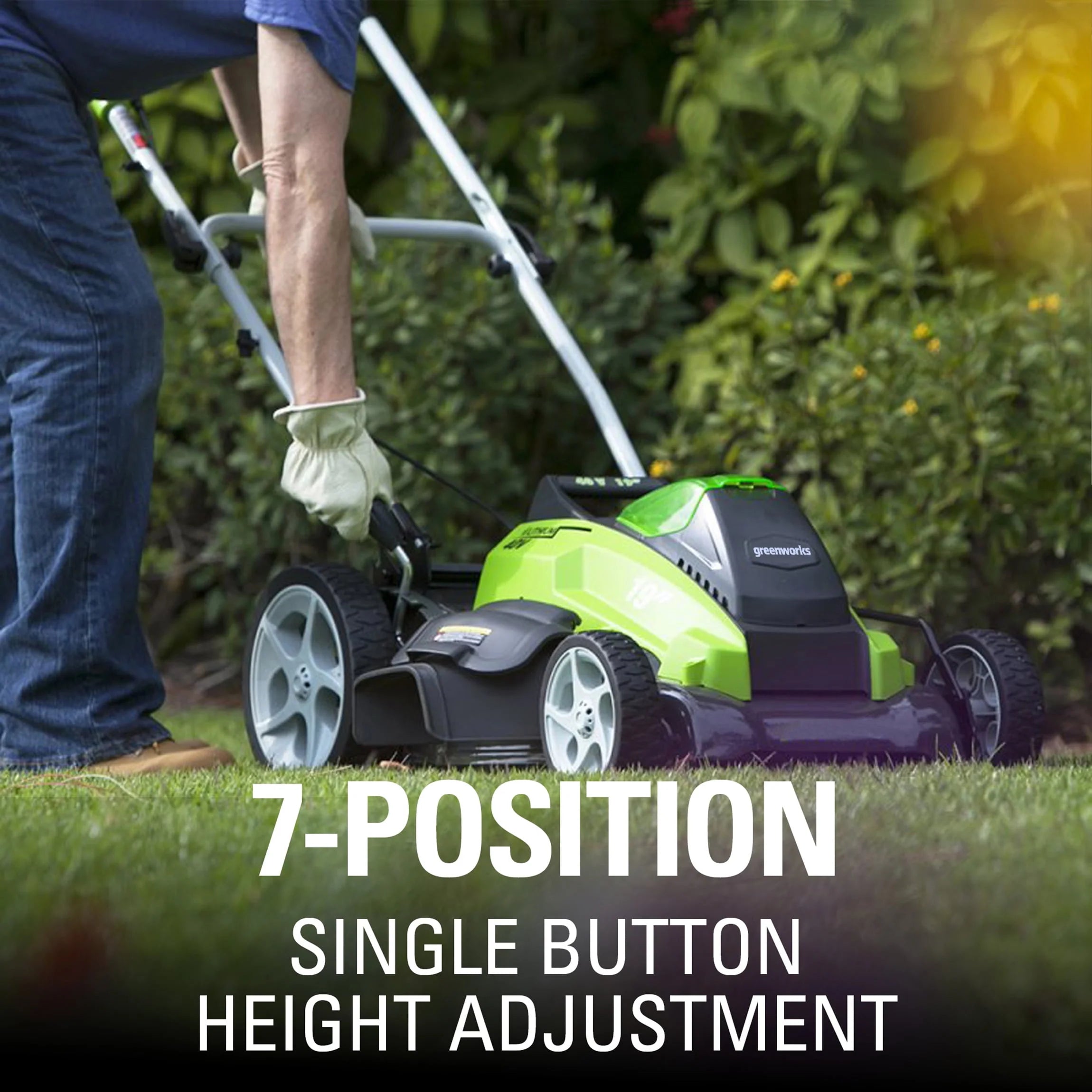 Greenworks 40V 19" Brushless Walk-Behind Lawn Mower with 4.0 Ah Battery & Charger B96689