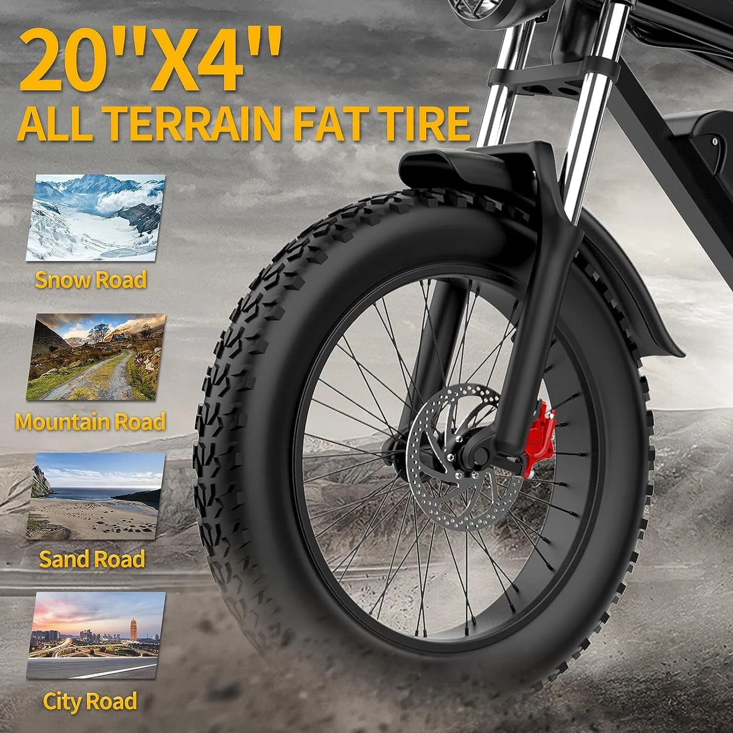 Ridstar Electric Bike for Adults, 20" Fat Tire, 1000W, Removable 48V/20Ah Battery L39664