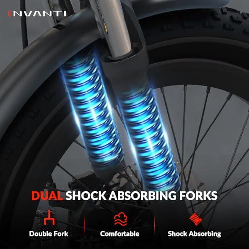 Folding Electric Bike 1000W for Adults, 20" Step-Thru Fat Tire, 7-Speed D6852