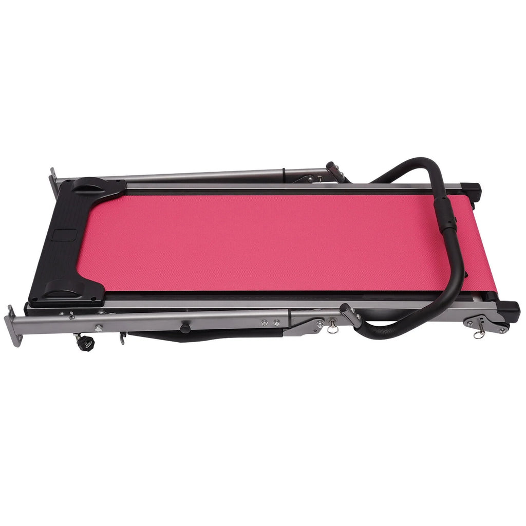 MIDUO Home Folding Treadmill with Incline Pink Y55541