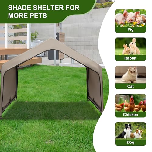 Summertrail Extra Large Dog House Outdoor Tent with Breathable Mesh Windows, Gray U95297