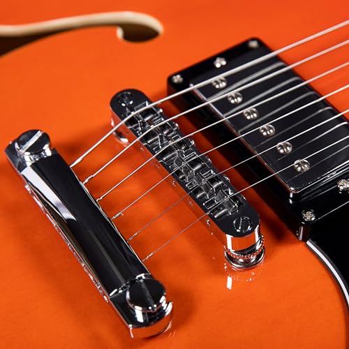 Redid Semi-Hollow Body Electric Guitar RD-100 with F-Hole, Maple Neck, Humbucker Pickups G2932