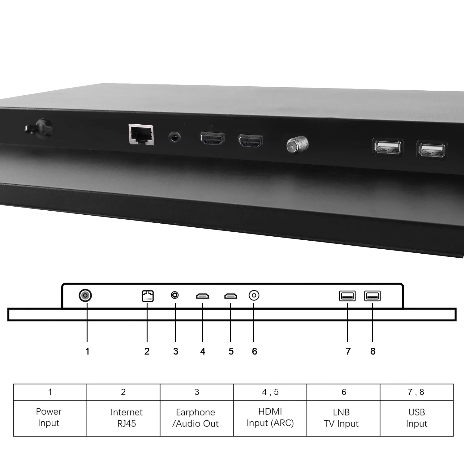 Elecsung 27 inch Smart LED Bathroom TV WiFi Waterproof Bluetooth T628