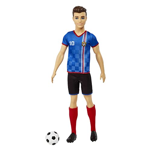 Barbie Careers Ken Fashion Doll Soccer Player with Accessories Q116964
