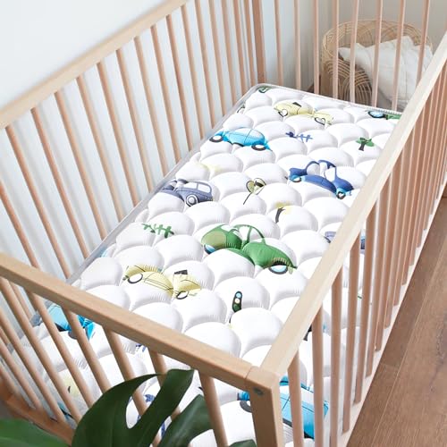 Dual-Sided Crib & Toddler Mattress, 52" x 27.6" x 5", Knitted Fabric A1519