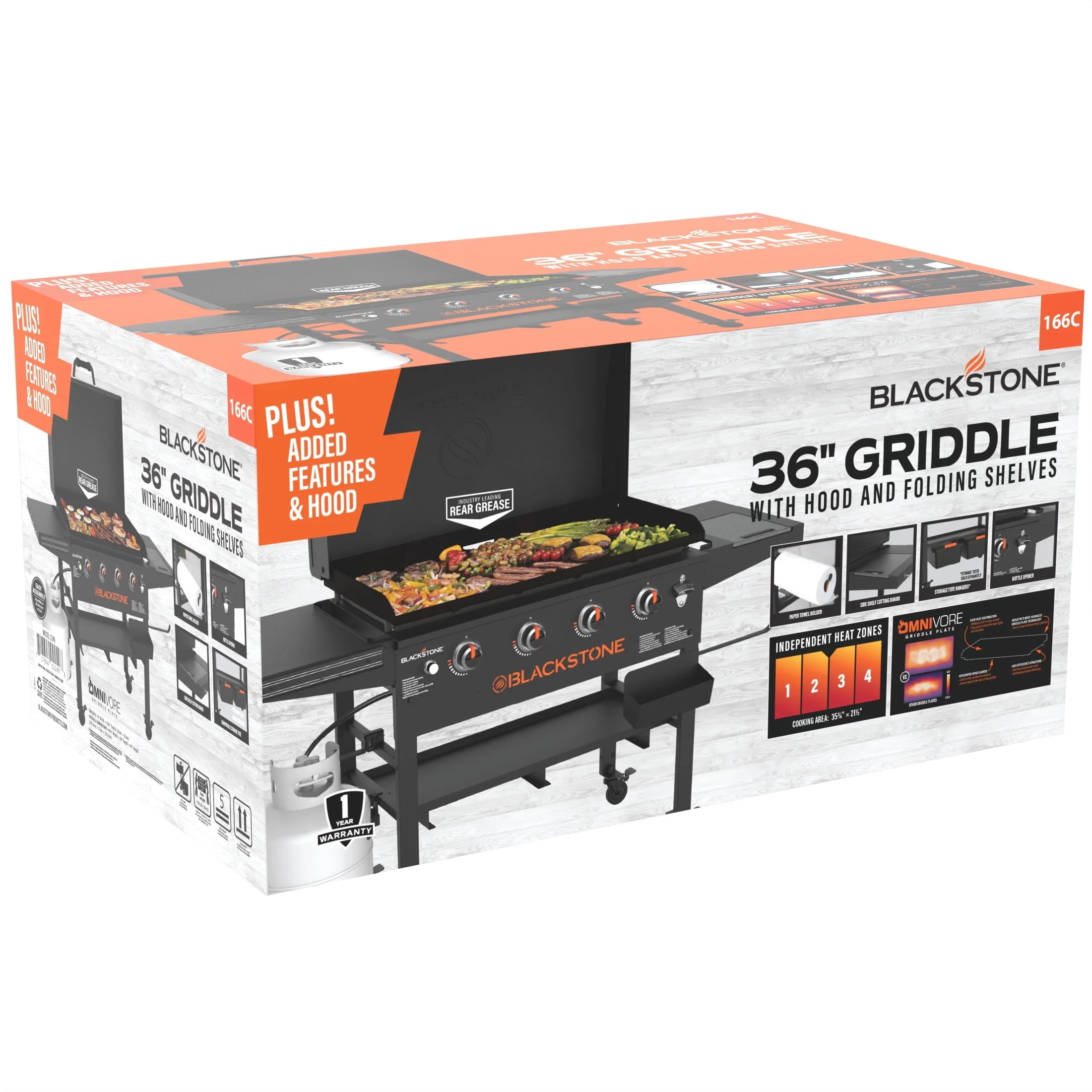 Blackstone Original 4-Burner 36" Propane Griddle with Hood L9350