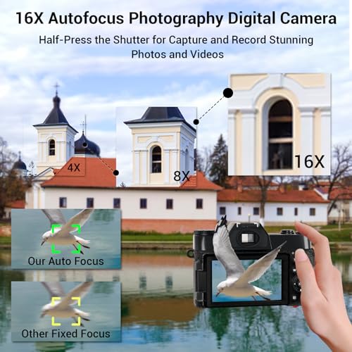 4K 56MP Digital Camera with WiFi and Flip Screen X96040