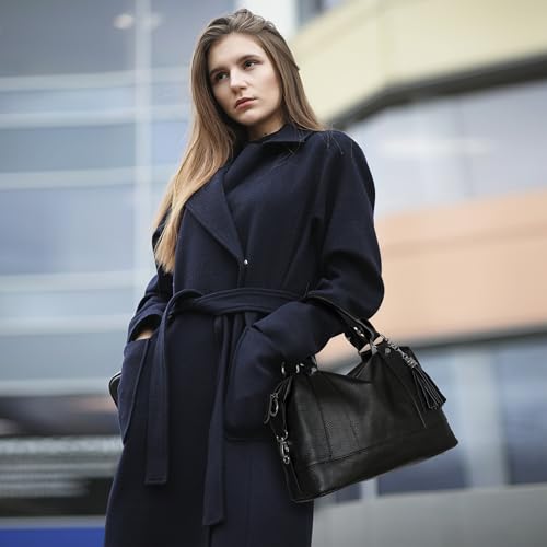 HESHE Women's Genuine Leather Crossbody Handbag F1819
