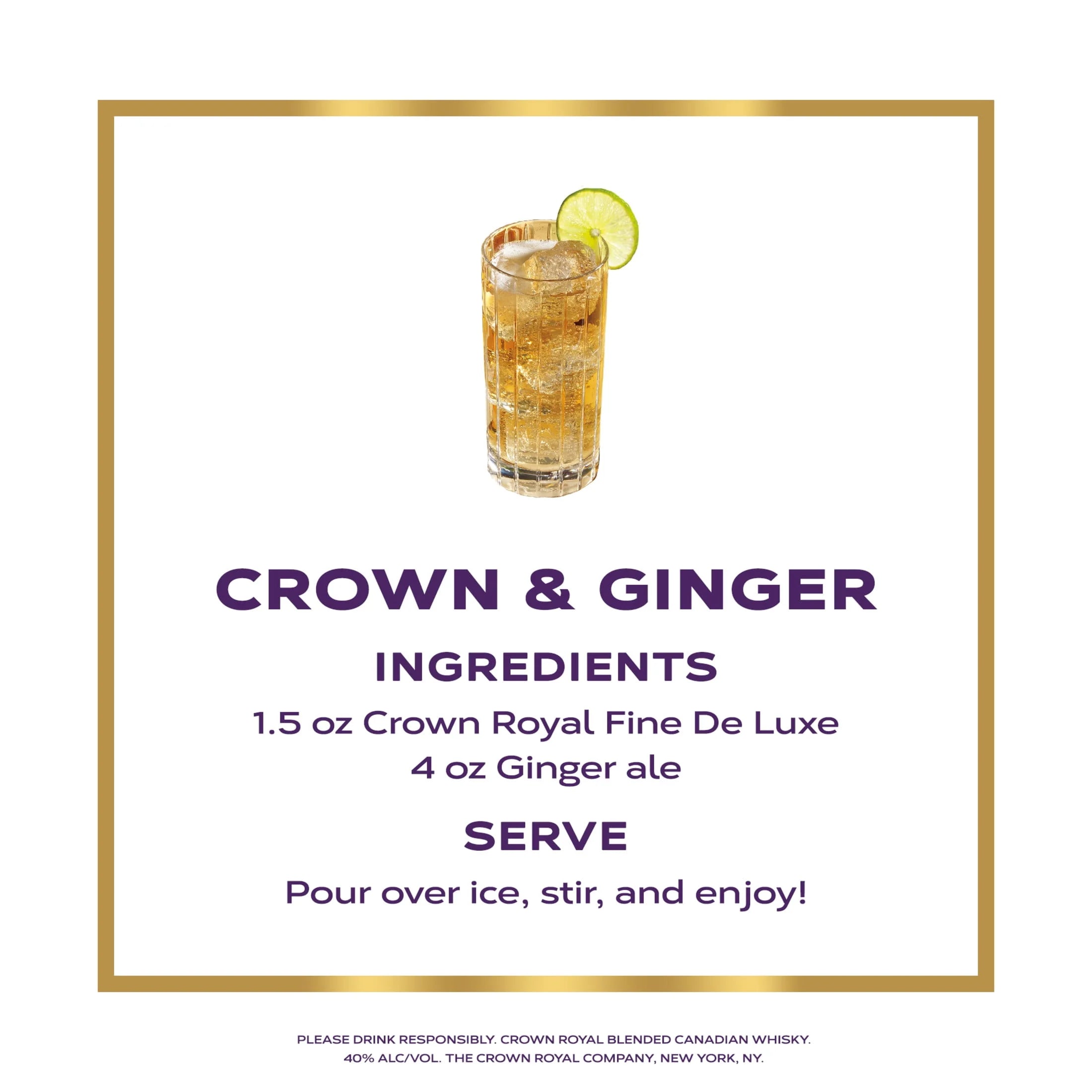 Crown Royal Fine De Luxe Blended Canadian Whisky, 375 mL, 40% ABV N65227