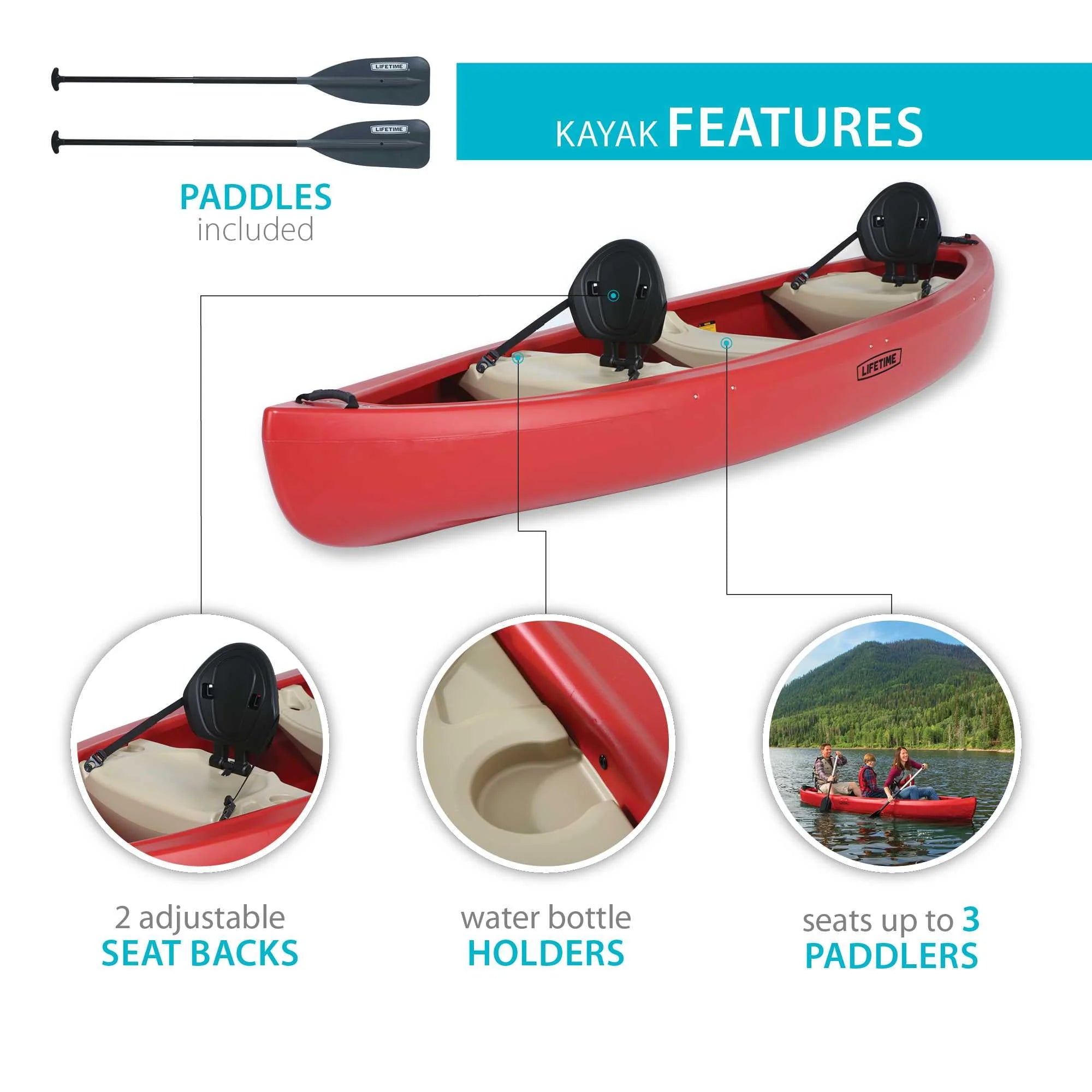 Lifetime Wasatch 130 Canoe Forest Green W575
