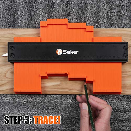 Saker Contour Gauge Duplication 10 Inch + 5 Inch Woodworking Tracing Tool X6555