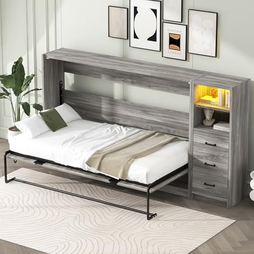 Ball & Cast Queen Murphy Bed Wall Chest with USB and Storage X29201