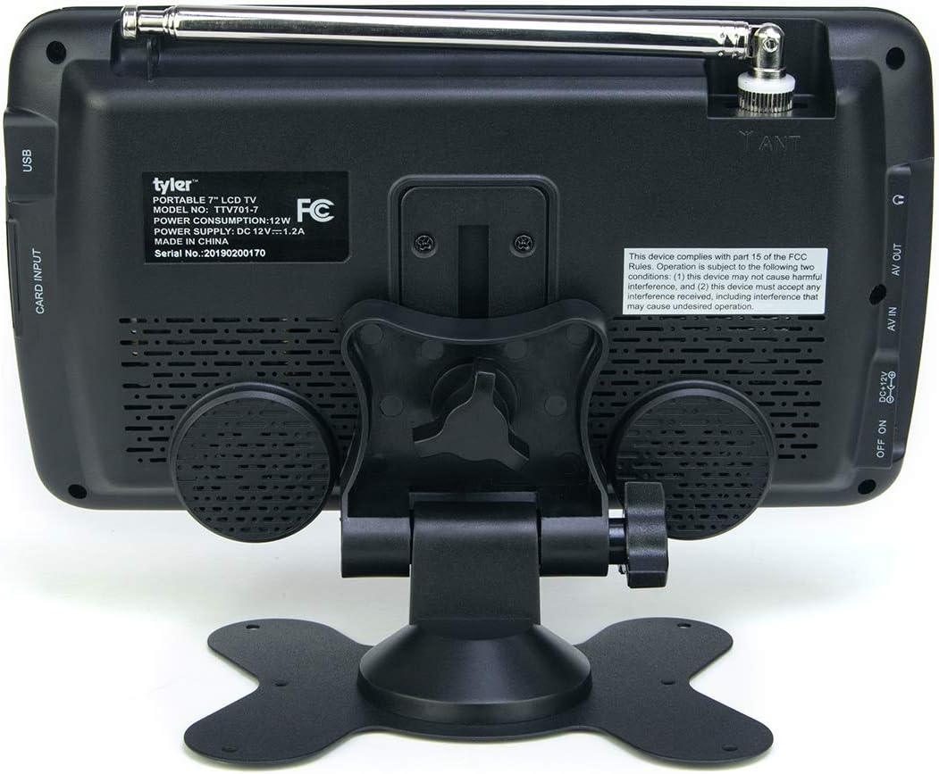 Tyler 7 Portable TV LCD Monitor Rechargeable HD-TV with Remote Control K94356