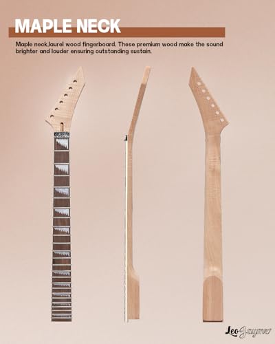 Leo Jaymz DIY Single Cut Electric Guitar Kit Mahogany Rosewood B148