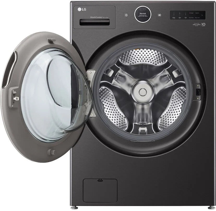 LG WM6998HBA 5 Cu. Ft. Black Steel Front Load Washer/Dryer Combo X402933