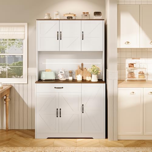 72" Tall Storage Cabinet with Adjustable Shelves & Steel Frame, Dark Grey F5479