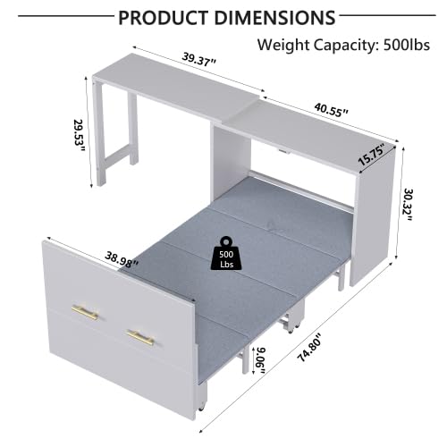 Ball & Cast Queen Murphy Bed Wall Chest with USB and Storage X29201