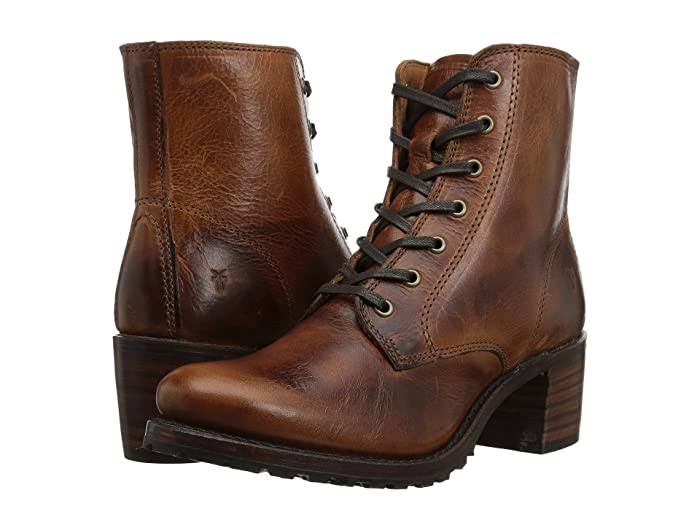 Frye Sabrina 6g Lace Up Boots White Sky Y150