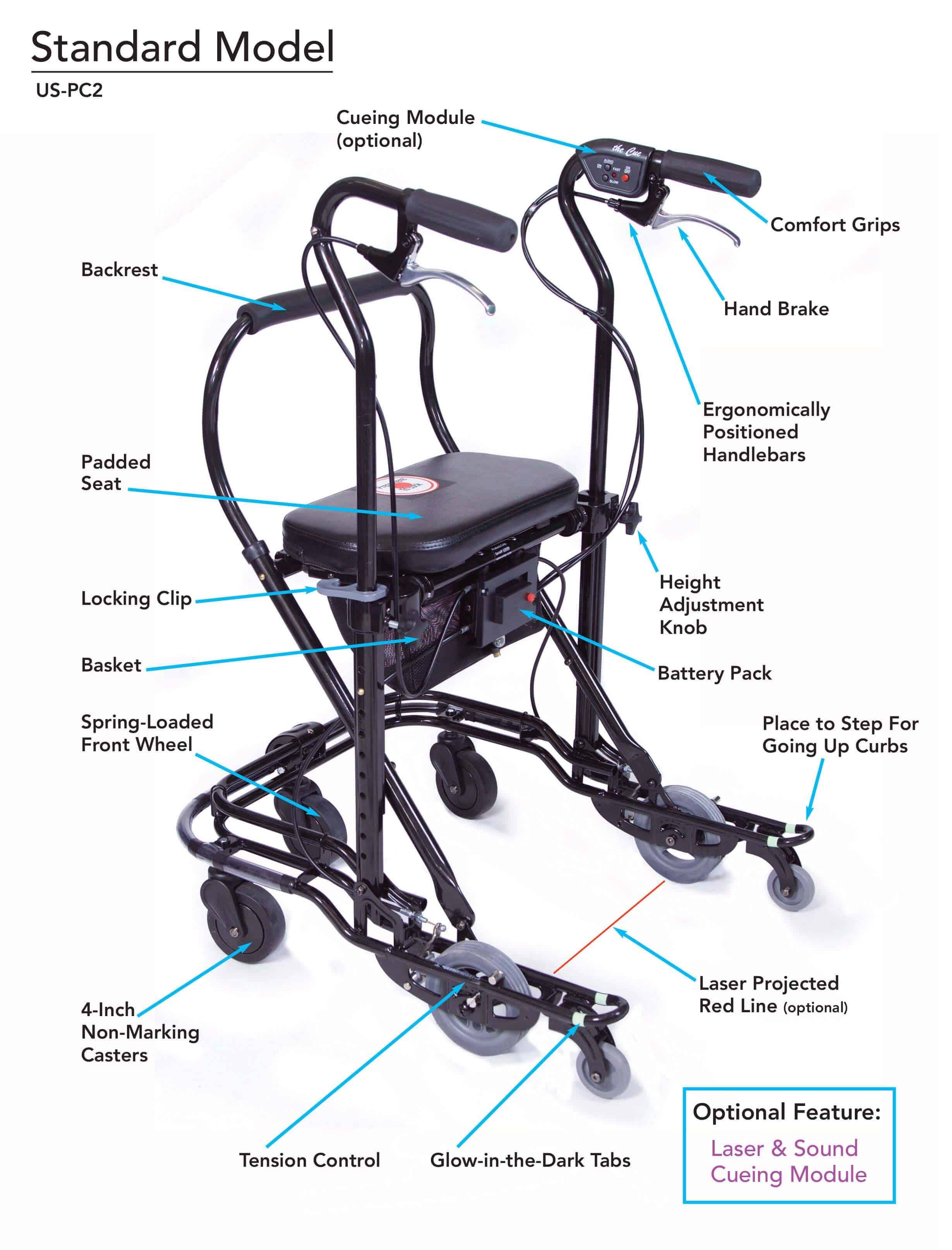 U-Step Walking Stabilizer Walker Standard 5-Foot 1 to 6-Foot 1 P56330