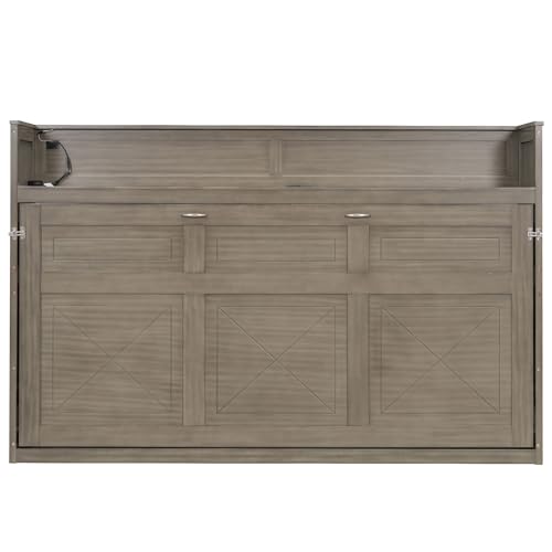 Ball & Cast Queen Murphy Bed Wall Chest with USB and Storage X29201