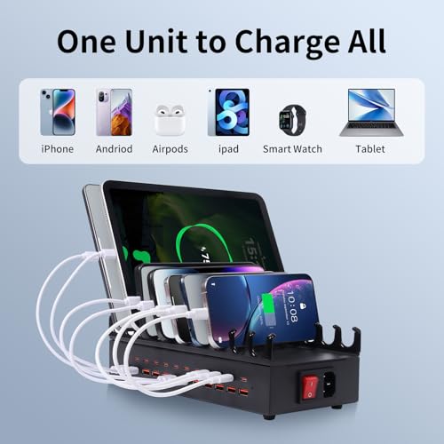 300W 24-Port USB Fast Charging Station for Multiple Devices I426452