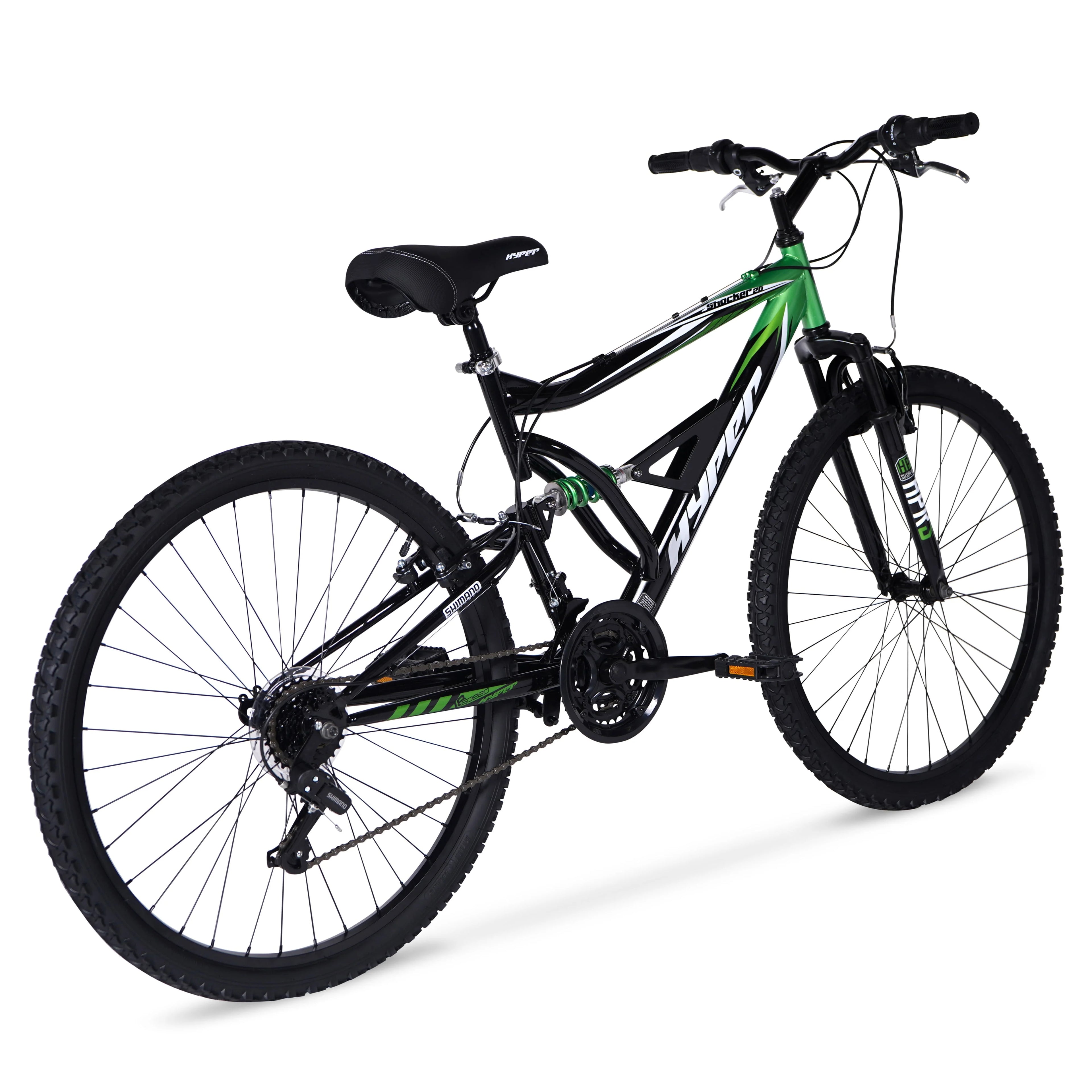 Hyper Bicycles Men's 26 Shocker Mountain Bike, Black/Red A719827