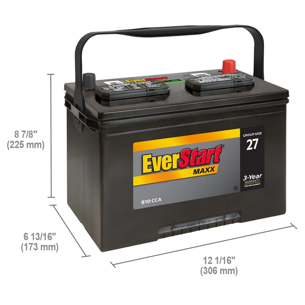 EverStart Maxx Lead Acid Automotive Battery Group Size 27 12V 830 CCA U3218