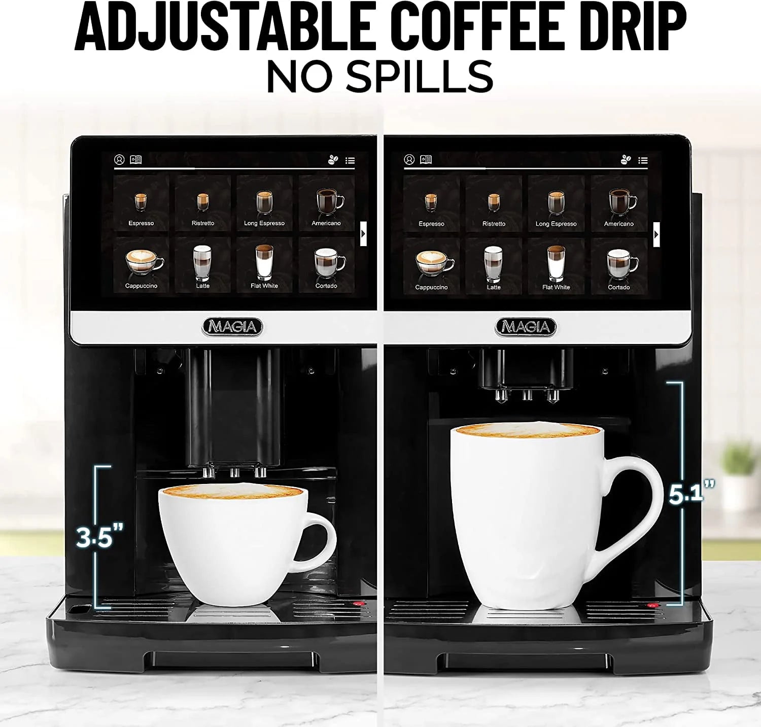 Zulay Kitchen Magia Super Automatic Espresso Machine 1800ml Black Y69142