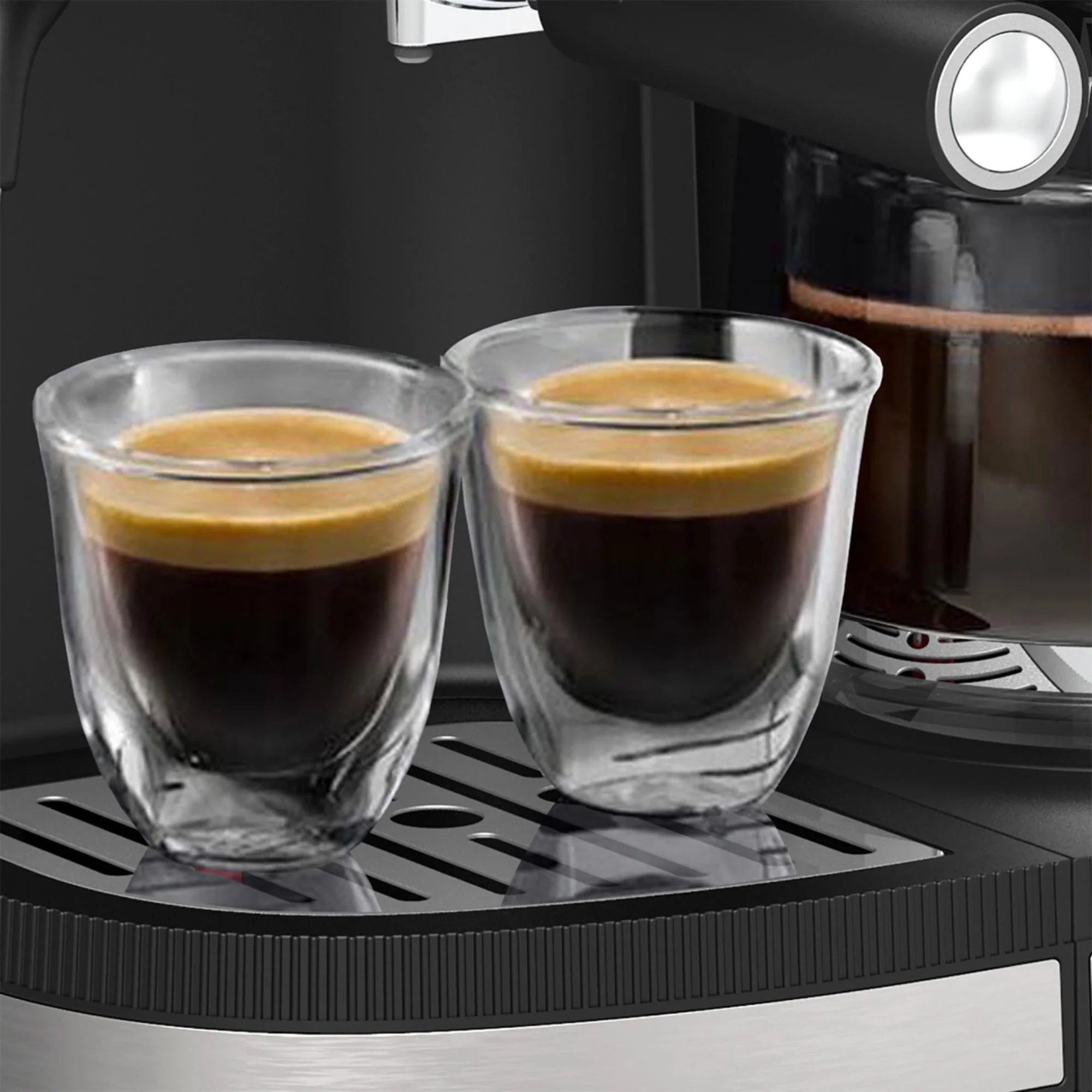Bella Pro Series 19-Bar Espresso and 10-Cup Drip Coffee Maker, Stainless Steel J736949