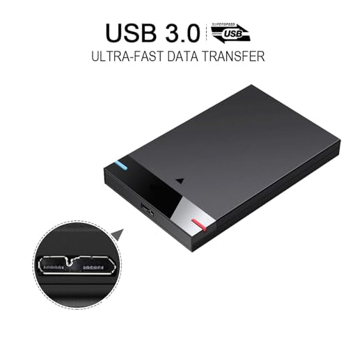 2.5'' 1TB Ultra Slim Portable External Hard Drive USB3.0 for PC, Mac, Xbox O910