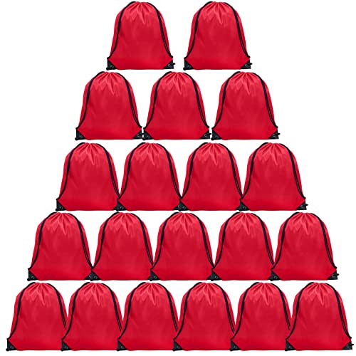 GoodtoU 40 Pack Drawstring Backpacks Waterproof Nylon Cinch Bags for School Gym N792