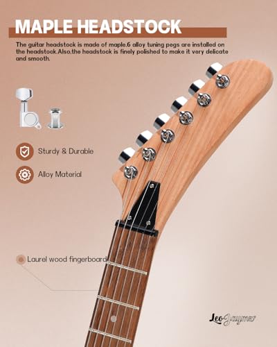 Leo Jaymz DIY Single Cut Electric Guitar Kit Mahogany Rosewood B148