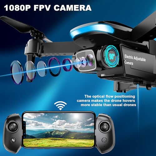 Mini Drone with Camera 1080P HD Foldable for Kids Adults W57139