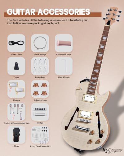 Leo Jaymz DIY Single Cut Electric Guitar Kit Mahogany Rosewood B148