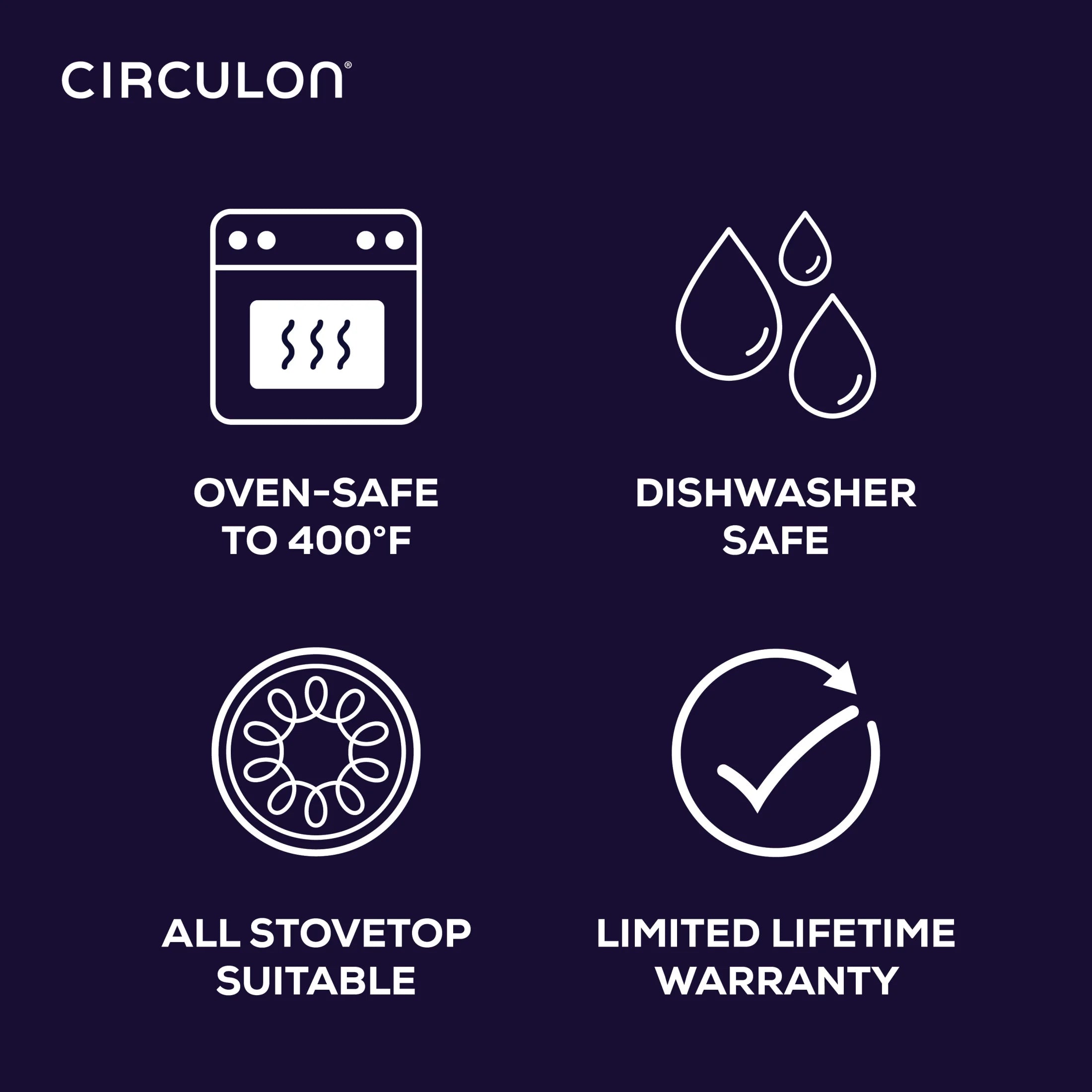 Circulon Symmetry 10" and 12" Hard-Anodized Nonstick Fry Pan Set, Merlot M5479