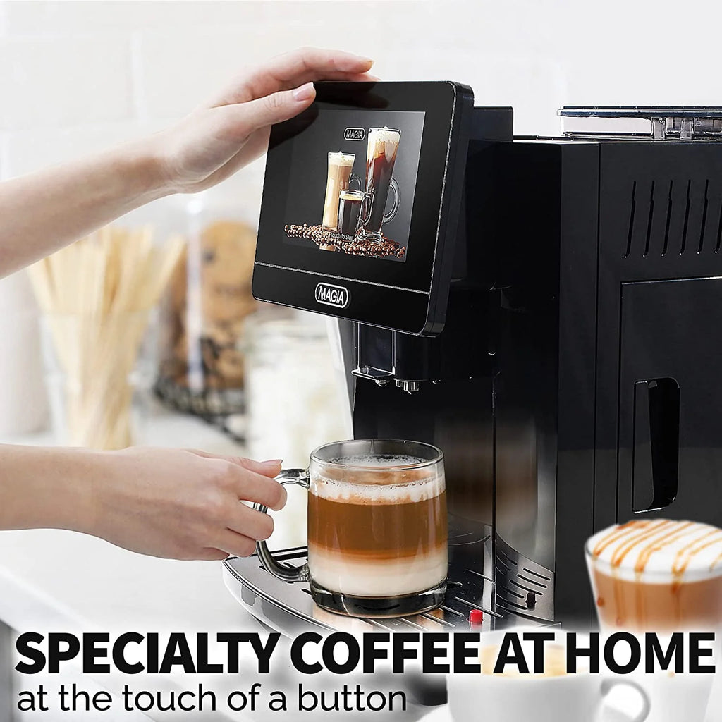 Zulay Kitchen Magia Super Automatic Espresso Machine 1800ml Black Y69142