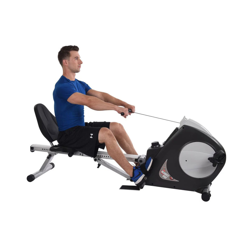 Stamina Conversion 2 in 1 Recumbent Exercise Bike and Rower Machine, Magnetic Resistance M74908