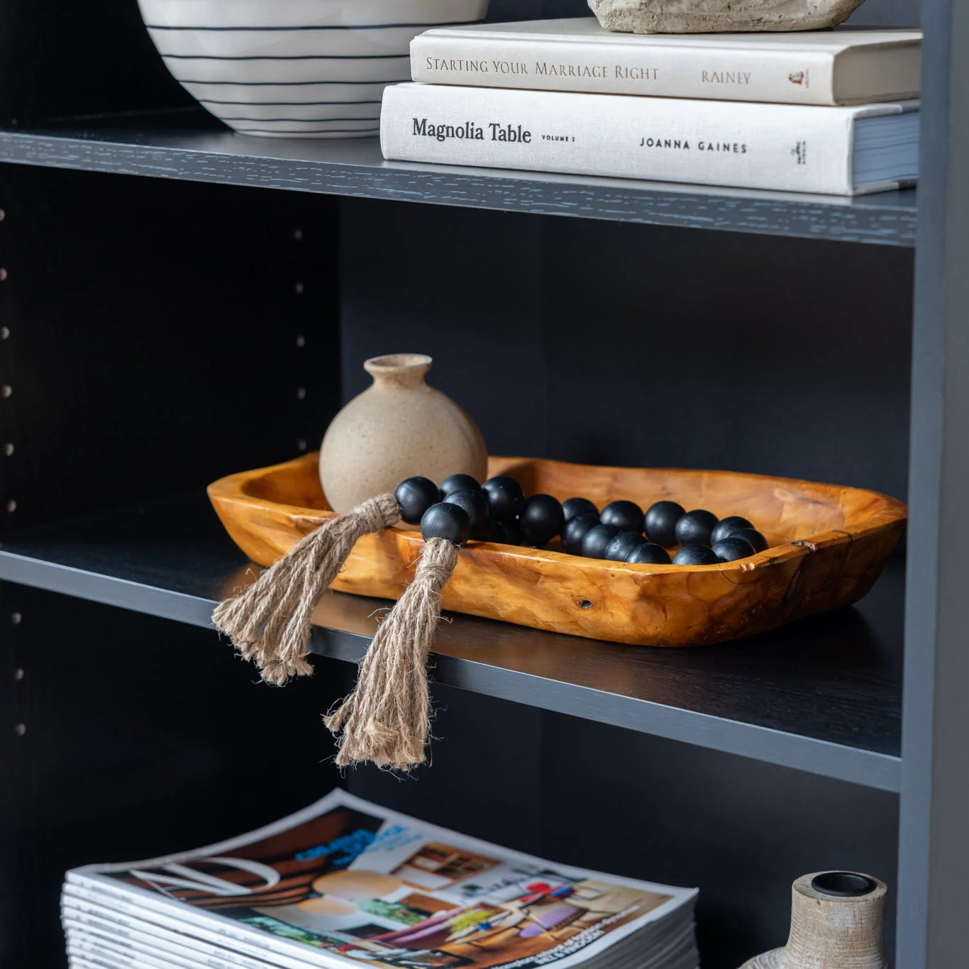 Mainstays 3-Shelf Bookcase with Adjustable Shelves, True Black Oak D26467