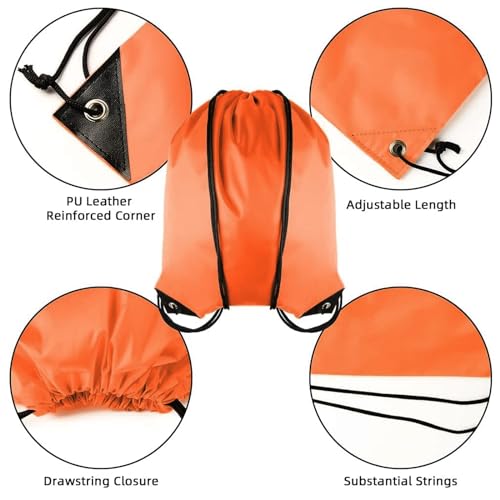GoodtoU 40 Pack Drawstring Backpacks Waterproof Nylon Cinch Bags for School Gym N792