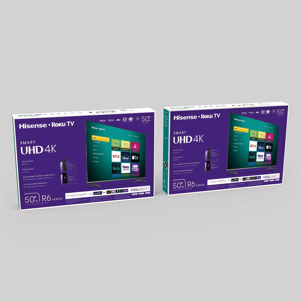 Hisense 50" 4K UHD Roku Smart TV HDR R6 Series 50R6E3 K778694