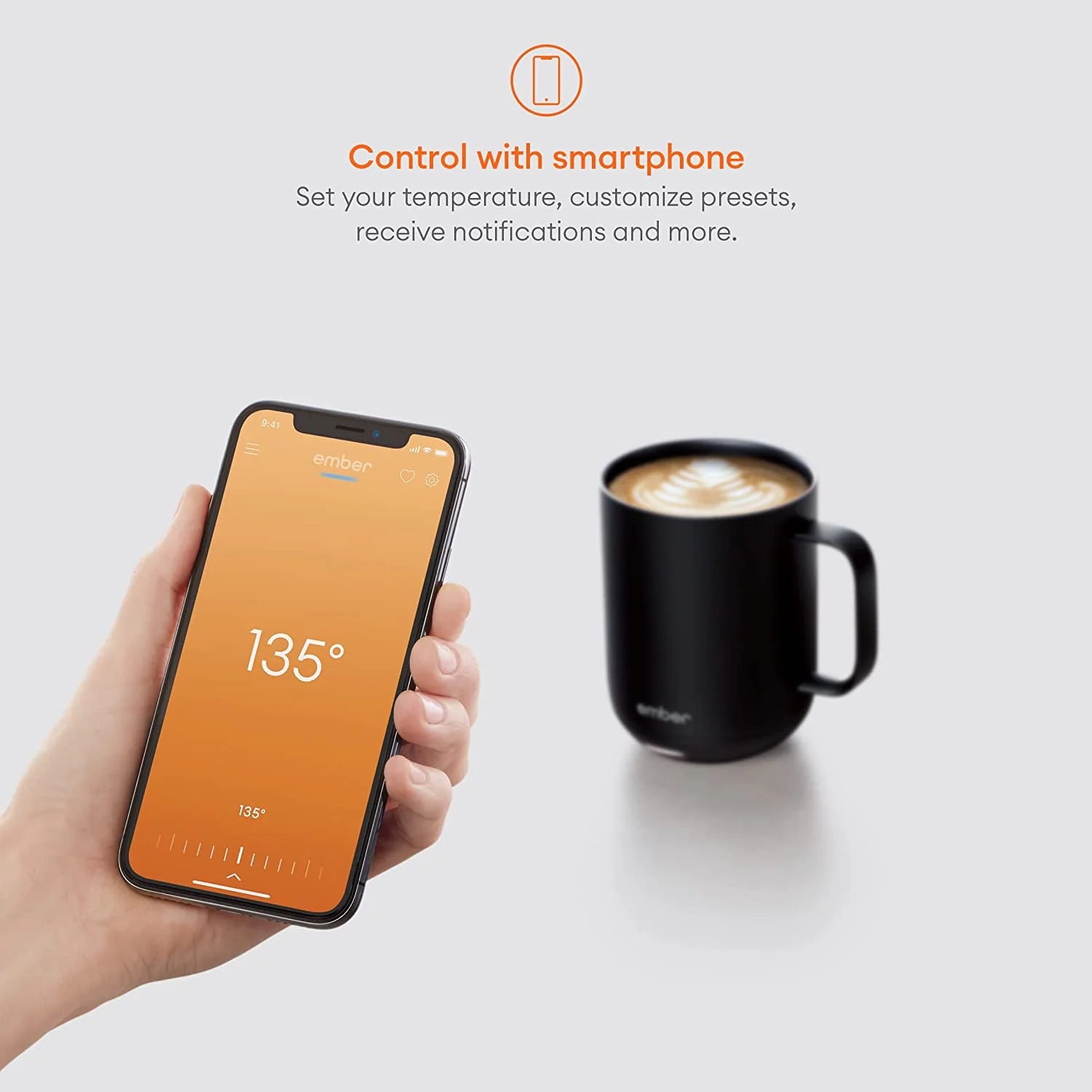 Ember Temperature Control Smart Mug 2, 14 oz, Grey E850
