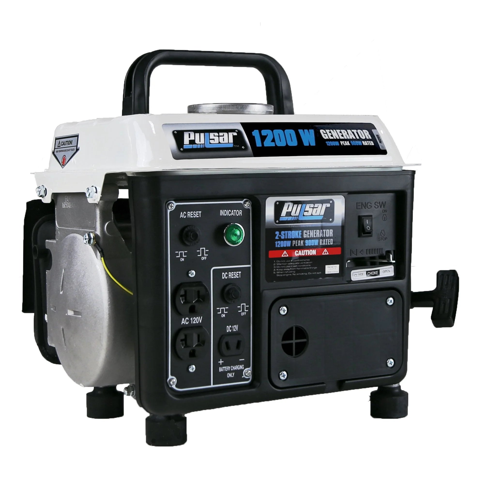 Pulsar PG1202SA 1200 Peak Watt Portable 2-Cycle Gas Generator B7042